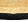 Napperons 6 pcs Naturel et noir 38 cm Jute et coton 