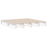 Lit bibliothèque sans matelas blanc 200x200 cm bois massif 