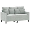 Ensemble de canapés 2 pcs avec coussins Gris clair Velours 