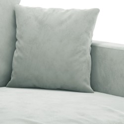 Ensemble de canapés 2 pcs avec coussins Gris clair Velours 