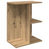 Table de chevet chêne artisanal 46,5x29x61 cm bois d'ingénierie 