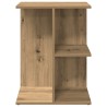 Table de chevet chêne artisanal 46,5x29x61 cm bois d'ingénierie 
