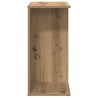 Table de chevet chêne artisanal 46,5x29x61 cm bois d'ingénierie 