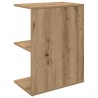 Table de chevet chêne artisanal 46,5x29x61 cm bois d'ingénierie 