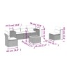 Salon de jardin avec coussins 6 pcs beige résine tressée 