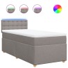 Sommier à lattes de lit avec matelas Taupe 80x200 cm Tissu 