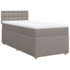Sommier à lattes de lit avec matelas Taupe 80x200 cm Tissu 
