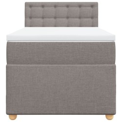 Sommier à lattes de lit avec matelas Taupe 80x200 cm Tissu 