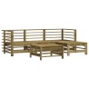 Salon de jardin 5 pcs avec coussins bois de pin imprégné 
