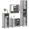 Ensemble de meubles de salle de bain 4 pcs sonoma gris 