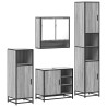 Ensemble de meubles de salle de bain 4 pcs sonoma gris 