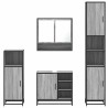 Ensemble de meubles de salle de bain 4 pcs sonoma gris 