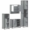Ensemble de meubles de salle de bain 4 pcs sonoma gris 
