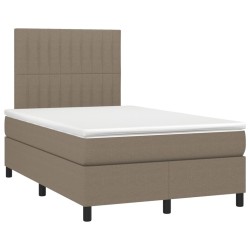 Sommier à lattes de lit avec matelas taupe 120x190 cm tissu 