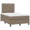 Sommier à lattes de lit avec matelas taupe 120x190 cm tissu 