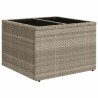 Salon de jardin 6 pcs avec coussins gris clair résine tressée 