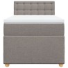 Sommier à lattes de lit avec matelas Taupe 90x200 cm Tissu 
