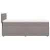 Sommier à lattes de lit avec matelas Taupe 90x200 cm Tissu 