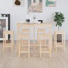Ensemble de bar 7 pcs Bois de pin massif 