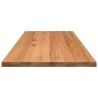 Dessus de table marron clair bois chêne massif rectangulaire 