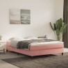 Sommier à lattes de lit avec matelas Rose 140x190 cm Velours 