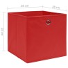 Boîtes de rangement 4 pcs Tissu intissé 28x28x28 cm Rouge 
