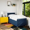 Sommier à lattes de lit avec matelas Bleu 90x190 cm Tissu 