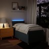 Sommier à lattes de lit avec matelas Bleu 90x190 cm Tissu 