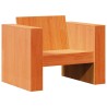 Salon de jardin 2 pcs cire marron bois de pin massif 