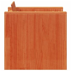Salon de jardin 2 pcs cire marron bois de pin massif 