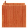 Salon de jardin 2 pcs cire marron bois de pin massif 