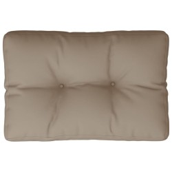 Coussin de palette taupe 60x40x12 cm tissu 