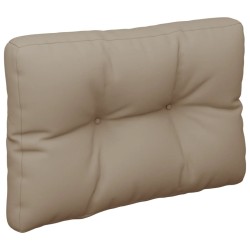 Coussin de palette taupe 60x40x12 cm tissu 