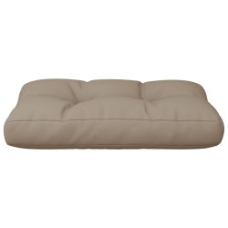 Coussin de palette taupe 60x40x12 cm tissu 