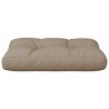 Coussin de palette taupe 60x40x12 cm tissu 