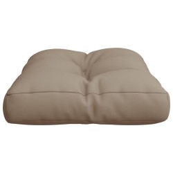 Coussin de palette taupe 60x40x12 cm tissu 