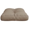 Coussin de palette taupe 60x40x12 cm tissu 