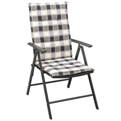 Ensemble à manger d'extérieur 5pcs avec coussins Aluminium Noir 