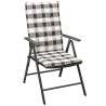 Ensemble à manger d'extérieur 5pcs avec coussins Aluminium Noir 