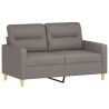 Ensemble de canapés 2 pcs avec coussins Taupe Tissu 