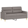 Ensemble de canapés 2 pcs avec coussins Taupe Tissu 