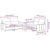 Ensemble de canapés 2 pcs avec coussins Taupe Tissu 