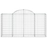 Paniers à gabions arqués 5 pcs 200x50x100/120 cm fer galvanisé 