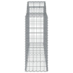 Paniers à gabions arqués 5 pcs 200x50x100/120 cm fer galvanisé 
