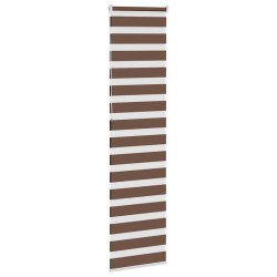 Store zèbre marron 55x230 cm largeur du tissu 50,9 cm polyester 