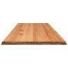 Dessus de table marron clair bois chêne massif rectangulaire 