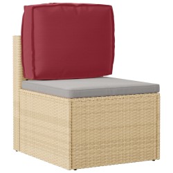Coussin de Palette pour Dossier Rouge Vin 50x40x12 cm Tissu Oxford 