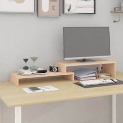 Support pour moniteur (52-101)x22x14 cm Bois de pin solide 