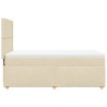 Sommier à lattes de lit avec matelas Crème 90x200 cm Tissu 