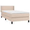 Sommier à lattes de lit avec matelas Cappuccino 90x190 cm 